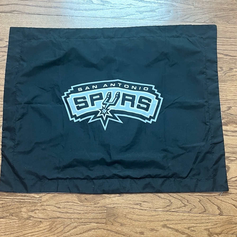 San Antonio Spurs Black Bed Sham Pillowcase NWOT